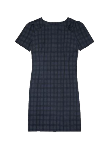 Vestido Tommy Hilfiger de Diseñador a Cuadros a Cuadros en Azul Marino/Dorado Talla Pequeña 10P Nuevo con Etiquetas