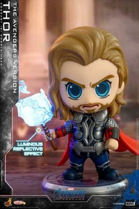 Details About Hot Toys Avengers Endgame Cosbaby Bobble Head Thor Hammer Mjolnir Figures Ht