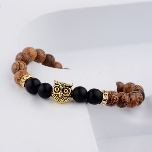 Fashion Men Sparta Beads Helmet Beads Natural Stone Energy Yoga Male Bracelets - Picture 4 of 22