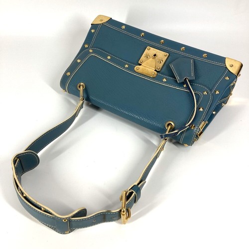 LOUIS VUITTON M91821 Suhali Tarantue Hand Bag Shoulder Bag Suhari leather blue - Picture 5 of 17