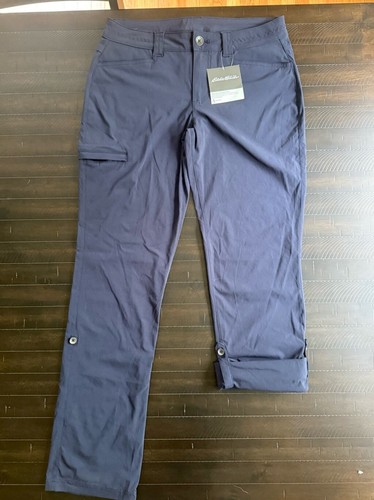NWT women’s Eddie Bauer Convertible Travex Pants Size 4 Blue Outdoor Trail Hike - Picture 3 of 8