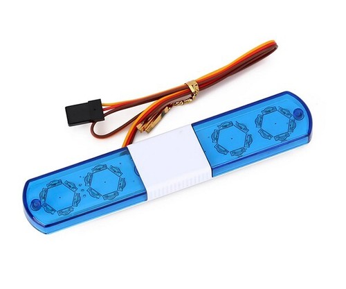 LED POLICE FLASH LIGHT BAR- 110 140mm FOR 1/10 1/12 1/14 ON-ROAD TAMIYA TRACTOR - Picture 17 of 23