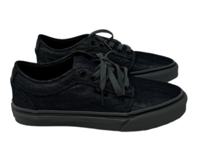 VANS Skate Chukka Low Black Gray Women's Low Top Canvas Sneakers