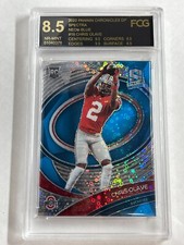 2022 Panini Chronicles SPECTRA NEON BLUE /99 CHRIS OLAVE R ROOKIE GRADED FCG 8.5
