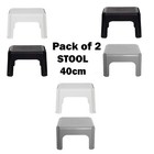 40cm Foot Step Up Stool (Pack of 2) Kitchen Home Children Plastic Toilet Ladder