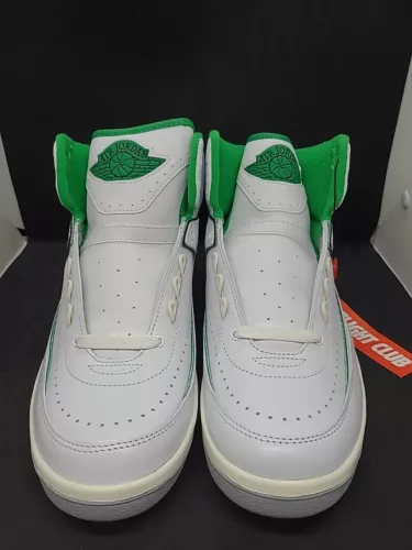 NEW Nike Air Jordan 2 Retro - White/Lucky Green Sail Size 8