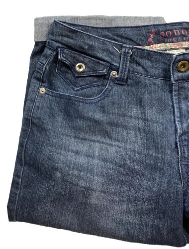Sonoma Life Style Jean Crop Sz 4 PETITE Mid-Rise 5-Pockets Blue Denim 28”Wx16”L - Picture 5 of 9