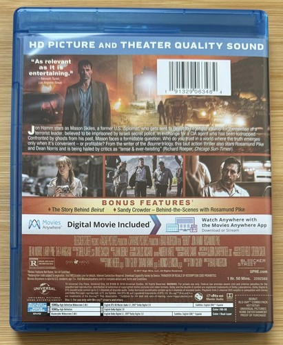Beirut (Blu-ray, 2018) Jon Hamm, Rosamund Pike, Dean Norris, LIKE NEW! - Foto 2 di 2