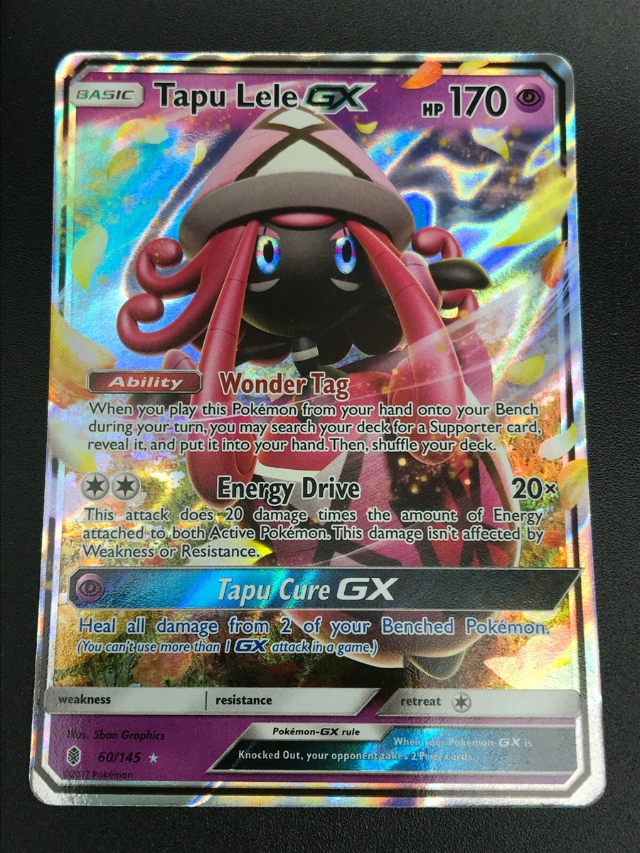 Tapu Lele GX ULTRA RARE 60/145 SM Guardians Rising Pokemon Card