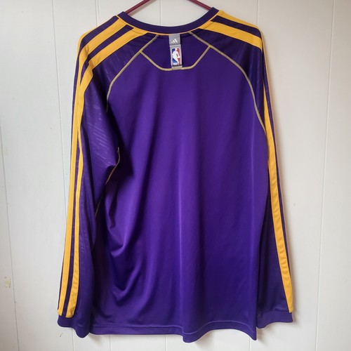 Adidas Los Angeles Lakers Warm Up Long Sleeve Size XL T-Shirt - Picture 2 of 8
