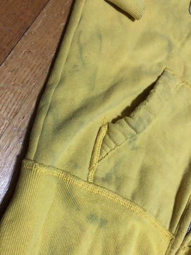 Vintage 1922 Hollister Hoodie Yellow Long Sleeve Full Zip - Picture 3 of 11