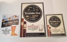 BRICK HOUSE CIGARS BRICKTOBER FEST 2020 & 2021 PROMO POSTERS - SET OF 3 (RARE)
