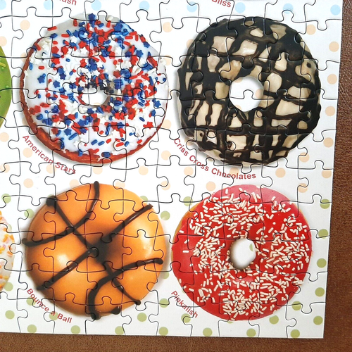 Eurographics Donuts Beignes Puzzle 1000 piece complete 19" x 26" - Picture 3 of 4