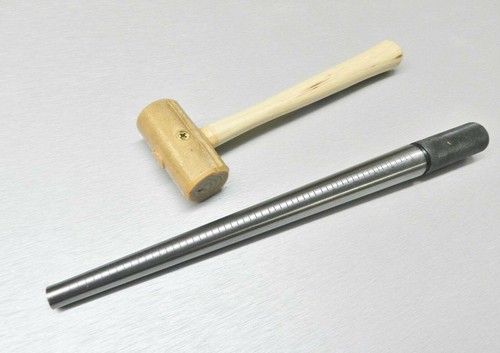 Steel Ring Mandrel Ring Sizing 1-15 & Rawhide Mallet Garland Jewelry Making Tool - Picture 5 of 7