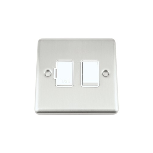 Full Range (WHITE) Brushed Satin Chrome Classic Sockets Light Switch Dimmer - Bild 47 von 51