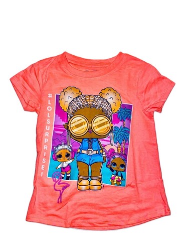 NEW Girls LOL Surprise Top Graphic Tee T-shirt Pink White Pink Purple Size 4-12 - Picture 38 of 41