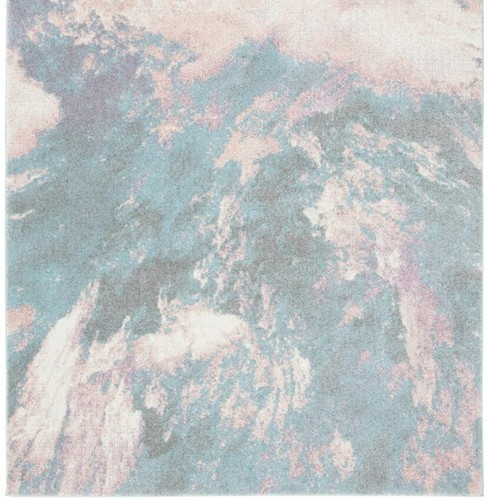 New 8x10 Glacier Modern Abstract Accent Area Rug Carpet Trendy Pink Blue Soft - Picture 7 of 7
