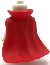 Lego New Red Minifigure Cape Rubber Billowing w/ High Rounded Collar Part