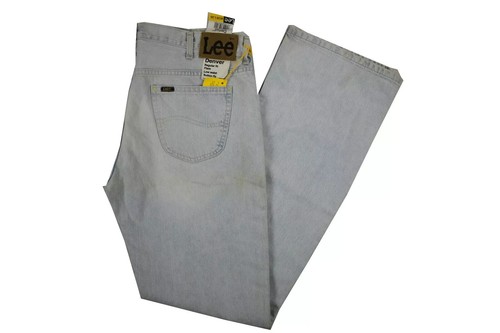 Jeans Uomo Lee Zampa Bootcut Svasati 52 w38 Chiari 5 Tasche Denim Cotone Denver - Foto 8 di 10