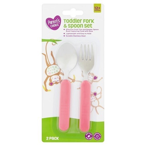 Parent's Choice 2pc BLUE Toddler Fork & Spoon Set **New - Picture 10 of 16