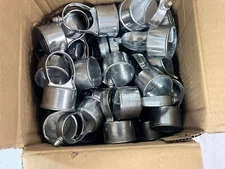 QTY 50 Merchants Metals 1-5/8" x  1-3/8" Aluminum Loop Caps (552265)