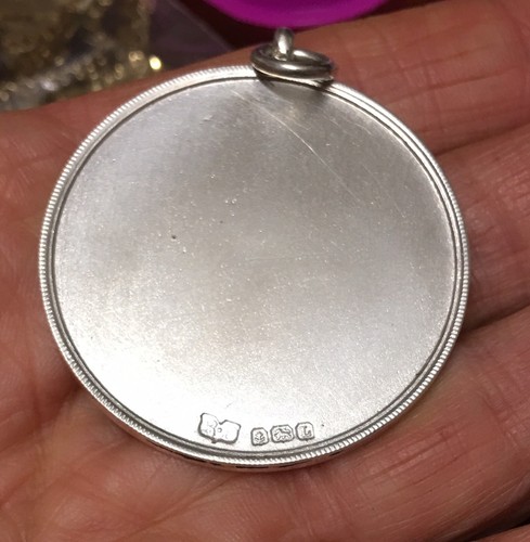 Vintage gepunzt Silber Peke, Ostafrika Pekingese HUND ClubAward Medaille Anhänger - Bild 4 von 6