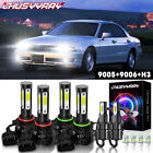 For Mitsubishi Diamante 1995-2003 6X Led Headlight Bulbs Hi/Low Beam + Fog Light (For: Mitsubishi Diamante)