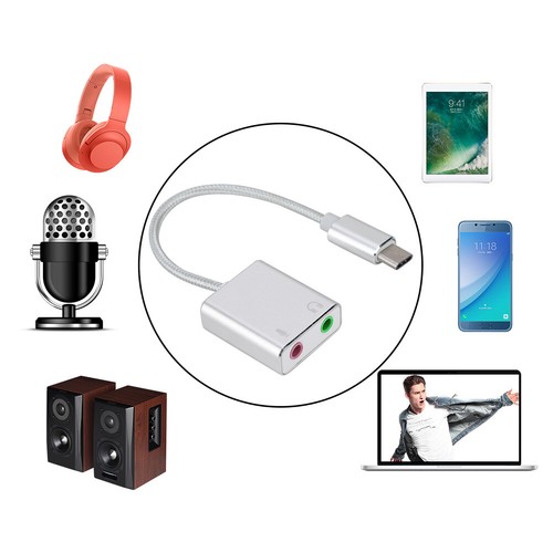 High-quality Aluminum Alloy External Sound Card For Tablet Mobile Phones - Picture 10 of 11
