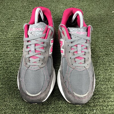 NEW BALANCE 990v3 Made in USA Breast Cancer Gray Pink Womens
