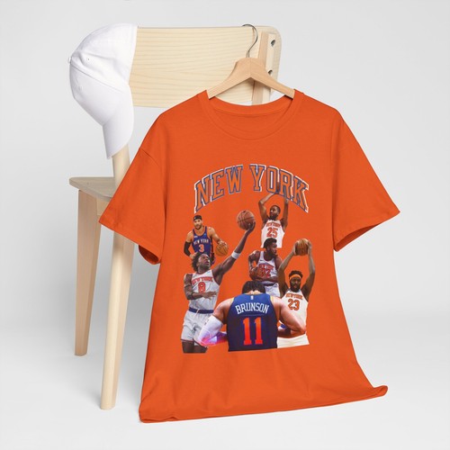 New York Knicks Unisex Heavy Cotton T-Shirt Orange 3XL - Bild 11 von 17
