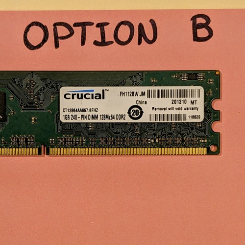 🔧 (×1) 1GB DDR2 Crucial Memory / RAM @666MHz [TESTED | FOR DESKTOPS] - Picture 5 of 7