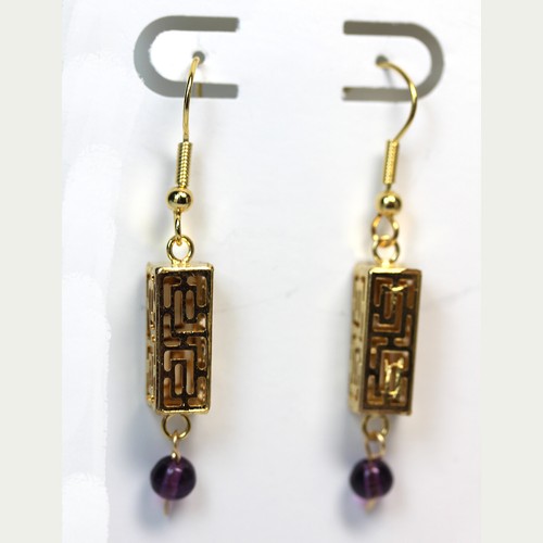 Ohrringe vergoldet griechisches Motiv - Bild 1 von 2