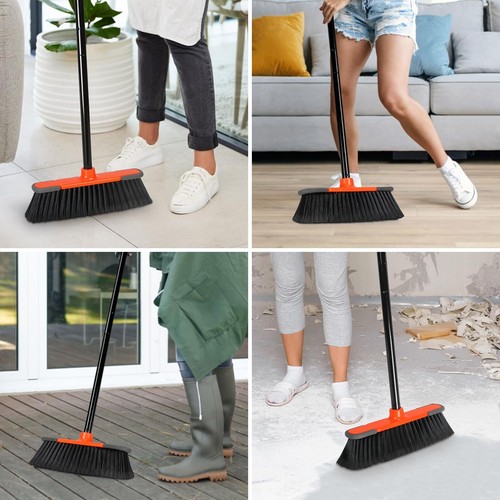 Broom For Sweeping Indoor 54''long Handle Soft Bristle Broomsindoor Broom For Fl - Picture 6 of 6