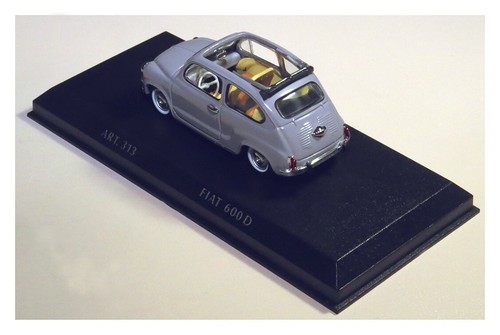 DETAIL CARS 1:43 FIAT 600 D CABRIO GRIS (1965) - Imagen 2 de 3