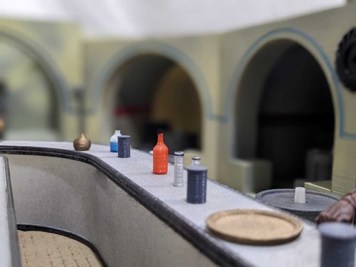 CUSTOM MOS EISLEY CANTINA (Hälfte) FÜR 3,75 Zoll (1:18) Figuren Diorama - Bild 5 von 17