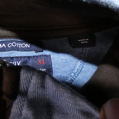 Cremieux Classics Pullover Herren XL hellblau Supima Cotton Quarter Zip Pulli - Bild 4 von 11