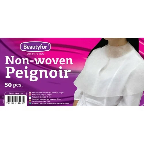 BEAUTYFOR Disposable Cape Non Woven Spa Bibs for Makeup and Facial treatments (Pack of 50)