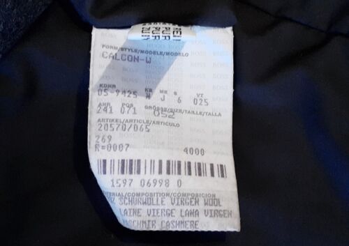 AUTHENTIC BOSS HUGO BOSS CHARCOAL CASHMERE BLEND MEN'S COAT-SIZE:US42/EU52 - Picture 8 of 8