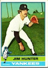 1976 Topps Baseball Jim "Catfish" Hunter