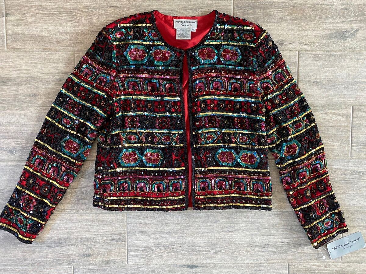Papell boutique evening beaded jacket online