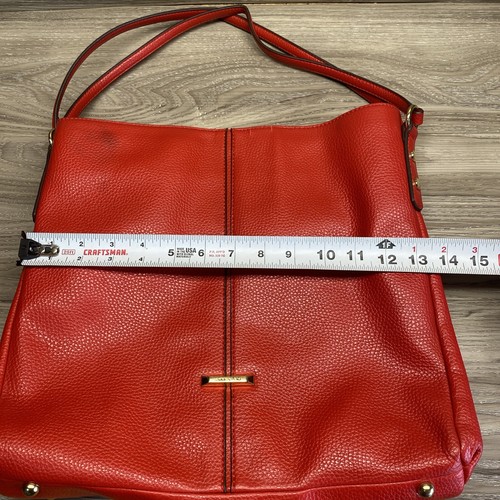 Anne Klein Handtasche Tasche rot Kiesel Kunstleder - Bild 8 von 9
