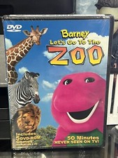 Barney Let's Go To The Zoo (DVD) Includes 5 DVD Rom Games! 50 Minutes! BRAND NEW