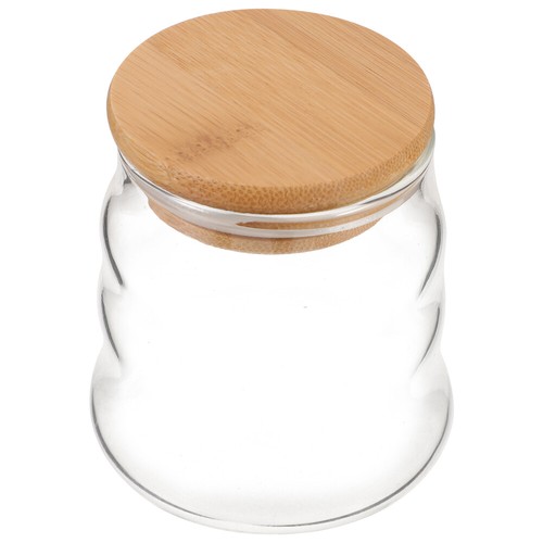 Sealed Wooden Cover Glass Jar Coffee Canisters with Airtight Lids Tea - Picture 5 of 12