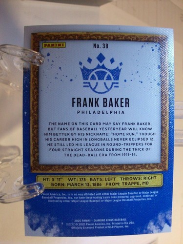 2020 Panini Diamond Kings Baseball Card #38 Frank Baker (765) - Picture 2 of 2