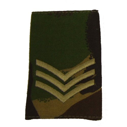 Par de diapositivas de insignia de rango bordado militar DPM camuflado ejército británico camuflado - Imagen 6 de 15