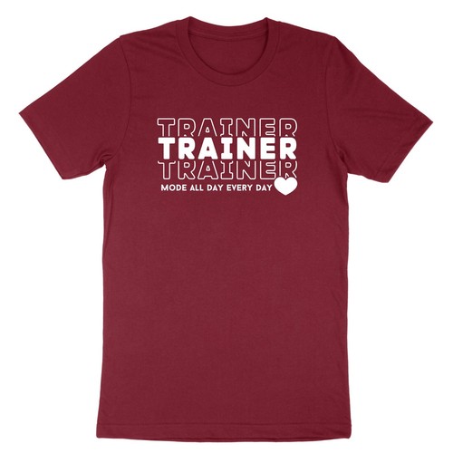 Trainer Shirt Funny Sports Tshirt Trainer Mode All Day Every Day Tee Fitness GYM - Picture 20 of 22