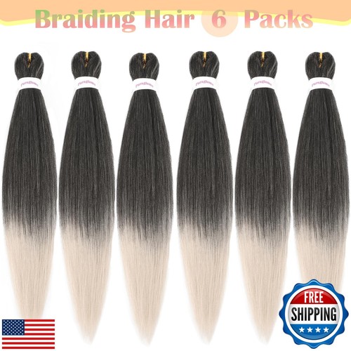Braiding Hair Pre Stretched 26 Inch 6 Packs Prestretched Braiding Hair Extens - Picture 5 of 5