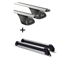 Dachträger VDP + Skiträger Silver Ice für für Dacia Dokker 3-5Türer ab 12