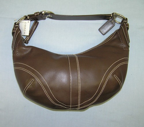 NEW (NWT) SWEET SMALL COACH HOBO SMOOTH LEATHER PURSE HANDBAG BROWN H0669-10030 - Picture 15 of 19