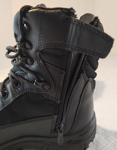 Bates Vibram Tactical Boots Women’s Size 8 Black Side Zip And Laced Up - Picture 6 of 10